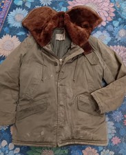 Vintage B-9 Type WW2 Military Parka Talon Zipper Split Hood picture