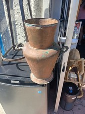 Antique Victorian Dovetailed Copper Floor Vase Planter picture
