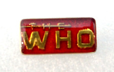 Vtg The Who Music Group Rock Band Red Hat Lapel Pin Button 1980s New NOS picture