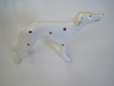 Borzoi Figurine Gold Spots Antique 6.5
