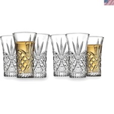 Set of 6 Dishwasher Safe Dublin Crystal Shot Glasses - Modern Drinking Elegance picture