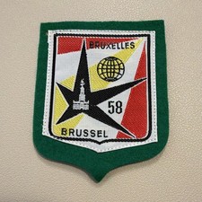 Vintage 1958 Brussels World’s Fair Felt Patch - Rare Expo 58 Souvenir Badge picture