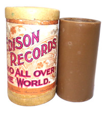 EDISON BROWN WAX CYLINDER RECORD #19 ,