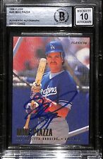 Mike Piazza Signed 1996 Fleer Card Los Angeles Dodgers HOF Auto 10 BECKETT picture