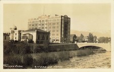 Vintage RPPC Reno Nevada Riverside Hotel Truckee River Antique Postcard 1930s picture
