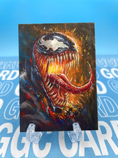 【Black Card】GGC Studio Marvel Venom Hand Drawn Custom Art Sketch Card 1/1 AUTO picture