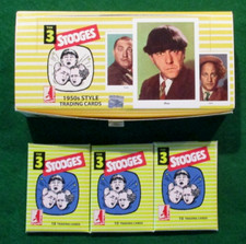 THREE STOOGES 1959 FLEER REISSUE 2016 EMPTY DISPLAY BOX W/3 EMPTY WRAPPERS picture