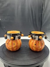 2 Hallmark Pumpkin Dangle Tealight Holder picture