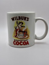 Vtg Wilbur's Breakfast Cocoa Mug Collectible Memorabilia Advertising Merch picture