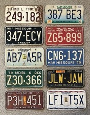 10 Pack of Rustic / Worn License Plates From MISSOURI picture