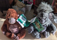 Vtg NOS 1999 Disney Tarzan Plush Lot of 2 Heartbeat Kala & Terk Gorilla w Tags picture