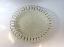 Antique Wedgwood Etruria Cream Basketweave Lace Edge 12 Platter England No 12R30 picture