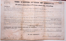 Original Sheepskin Document signed Martin Van Buren 8th U.S. President 1837 picture