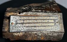 USS CONSTITUTION Piece of Wood Material from Ship's Hull OLD IRONSIDES 1794-1927 picture