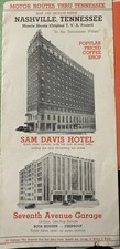 RARE VINTAGE 1935 NASHVILLE TN MOTOR ROUTES HOTELS ATTRACTIONS G picture