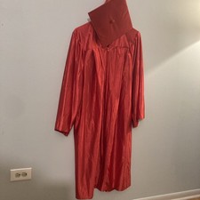 RED SCHOOL GRADUATION CUP and GOWN . 45” picture