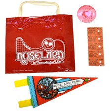 Vintage - Roseland Park - Canandaigua, NY - LOT - Pennant, Pin, Bag & Tickets picture
