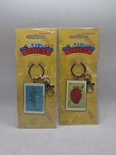 La Loteria La Dama & El Corazon Metal Keychains picture