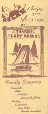 Vintage Thayer’s Lazy Acres Hixton Wisconsin Camping Brochure Map Horses picture