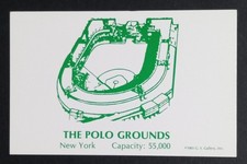1983 Polo Grounds New York Baseball Stadium Capacity 55,000 Collectible Card picture