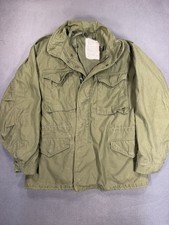 Vintage 1973 US Army M-65 Field Jacket Medium Regular OG-107 Vietnam Era Ownbey picture
