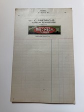 ORIGINAL EARLY 1900s C. FRIEDRICHS GOLD MEDAL FLOUR INVOICE BOOKLET 20 PAGES picture