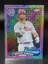 2024 Topps Series 1 BRYCE HARPER Phillies #48 Chrome 1989 Silver Mojo ~QTY~ picture