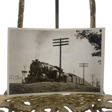 Vintage Pa Lackawanna Reading 351 Steam Locomotive Photo 3.5x5 B&W Gelatin Orig picture