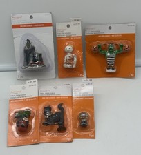 Ashland Halloween Dollhouse Miniatures Lot Of 6 Witch Black Cat Mummy 2018-2020 picture