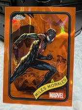 2025 Topps Chrome Marvel Miles Morales Orange Lava Refractor #1/25 picture