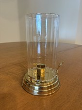Vtg Brass & Prismatic Glass Taper Candle Holder Bedside Chamber Lamp Party Lite picture