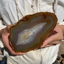 3.9lb Natural Lace Banded stripe Agate Quartz Crystal Rough mineral specimen picture