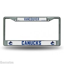 VANCOUVER CANUCKS TEAM LOGO NHL CHROME LICENSE PLATE FRAME MADE IN USA picture
