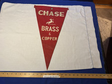 Vintage 1940's Advertising Pennant Banner Chase Brass & Copper Co Waterbury Conn picture