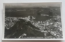 Panorama of Rio de Janeiro Brazil Real Photo ~ Vintage RPPC Postcard picture