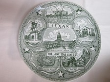 Vintage Texas State Souvenir Plate Ceramic Greenware picture