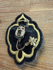 Vintage ABWA Past President Pin 1/20 12K Gold Filled Seed Pearl Gavel Guard picture