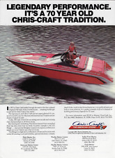 1985 Chris-Craft 222 Stinger Red Bikini Boat Original Color Poster Print Ad  picture