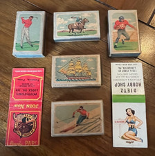 Vintage Ohio Blue Tip Match 5 Empty Boxes Golf Ski Football Horse Polo Sail VTG picture