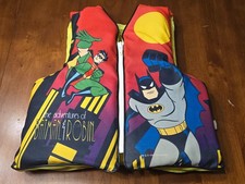 Vintage Adventures of Batman & Robin 1995 DC Comics Kids Life Jacket - Child Med picture