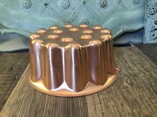 Vintage COPPER Decorative 4 Cup Deep Mold picture