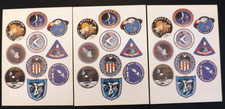 VINTAGE 1972 NASA APOLLO PATCH DECAL LOT - 3 SHEETS 7 8 9 10 11 12 13 14 15 16 picture