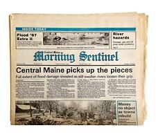 1987 Kennebec Flood Newspaper Morning Sentinel Maine April 4 Disaster DWHH7 picture