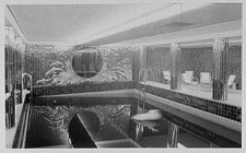 Photo:S.S. America, United States Lines. Swimming pool picture