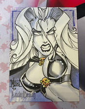 5FINITY 2011 Lady Death 1/1 RARE Sketch Card BILL Maus picture