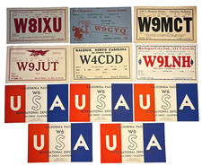 Lot of 11 Vintage QSL Radio Cards Amateur Radio USA 1935-1936 San Diego CA Expo picture