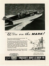 1945 TRUSCOTT BOAT & DOCK Truscott 24 sport cruiser Vintage Print Ad 2 picture