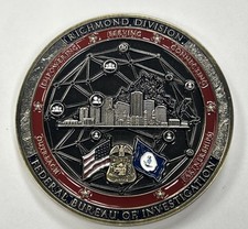 FBI Federal Bureau Of Investigation Richmond Division Outreach Challenge Coin picture