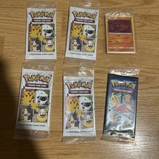 SEALED New Pokemon 25th Anniversary General Mills Cereal 3 Card Promo Pack lot  picture