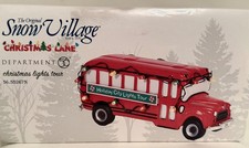 DEPT 56 SNOW VILLAGE “CHRISTMAS LIGHTS TOUR” 55267N - LIGHTED BUS - NEW IN BOX picture